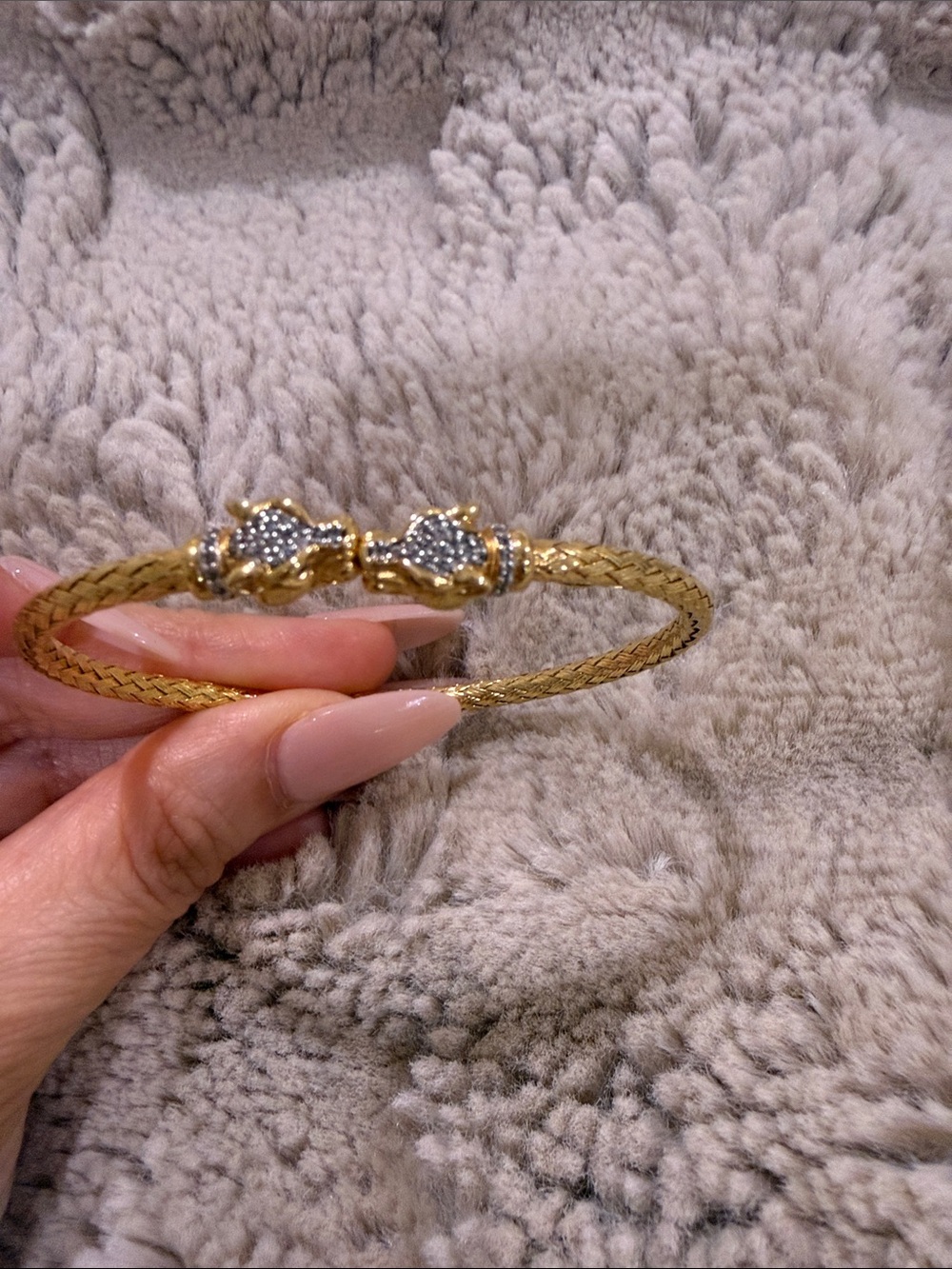 Mia Fiore Double✌️ Panther Head Cuff Bracelet